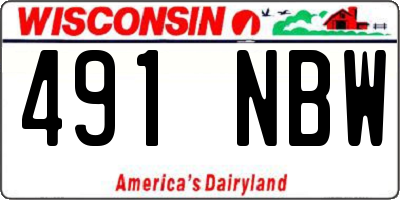 WI license plate 491NBW