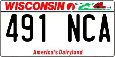 WI license plate 491NCA