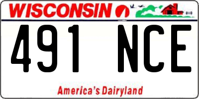 WI license plate 491NCE