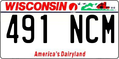 WI license plate 491NCM