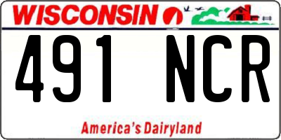 WI license plate 491NCR