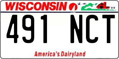 WI license plate 491NCT