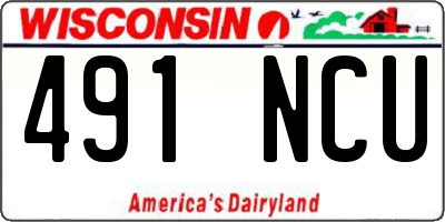 WI license plate 491NCU