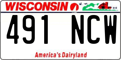 WI license plate 491NCW