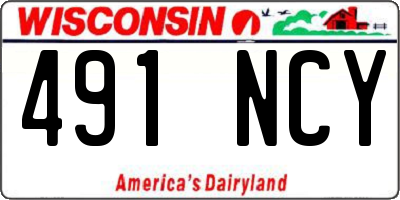 WI license plate 491NCY
