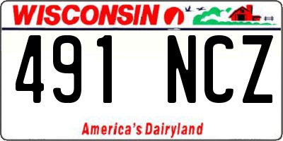 WI license plate 491NCZ