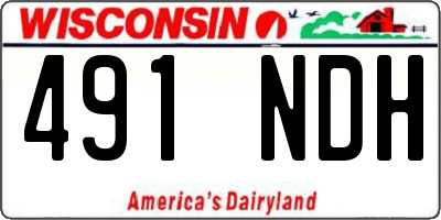 WI license plate 491NDH