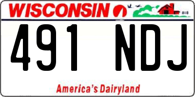 WI license plate 491NDJ