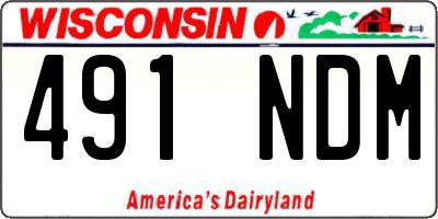 WI license plate 491NDM