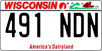 WI license plate 491NDN