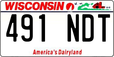 WI license plate 491NDT