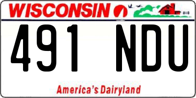 WI license plate 491NDU