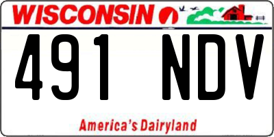 WI license plate 491NDV
