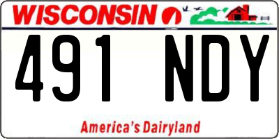 WI license plate 491NDY