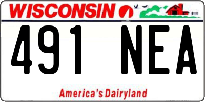 WI license plate 491NEA