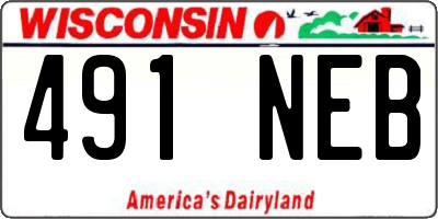 WI license plate 491NEB