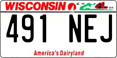 WI license plate 491NEJ