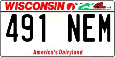 WI license plate 491NEM