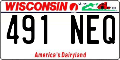 WI license plate 491NEQ