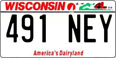 WI license plate 491NEY