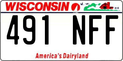 WI license plate 491NFF