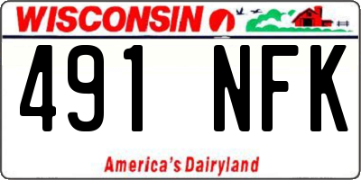 WI license plate 491NFK