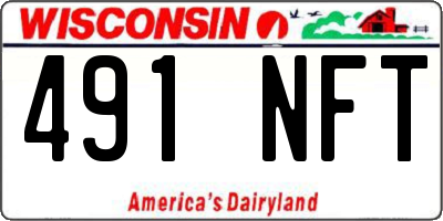 WI license plate 491NFT