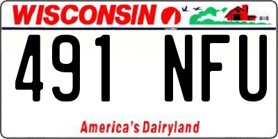 WI license plate 491NFU