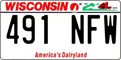 WI license plate 491NFW