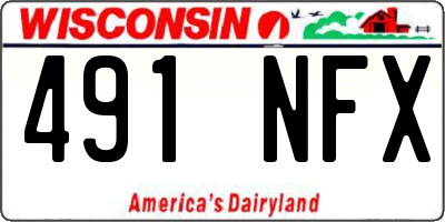 WI license plate 491NFX
