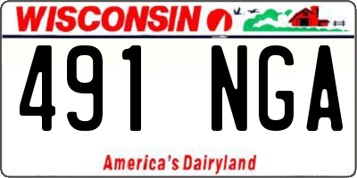 WI license plate 491NGA