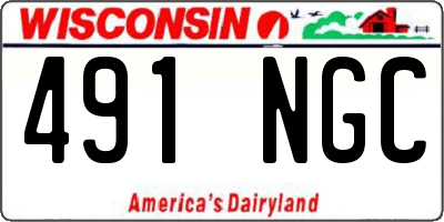 WI license plate 491NGC