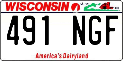 WI license plate 491NGF