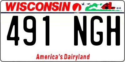 WI license plate 491NGH