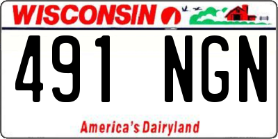 WI license plate 491NGN