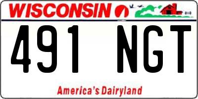WI license plate 491NGT