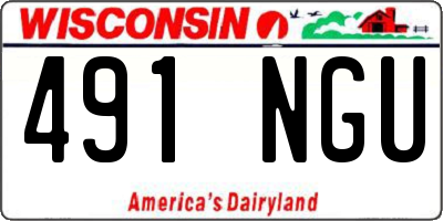 WI license plate 491NGU