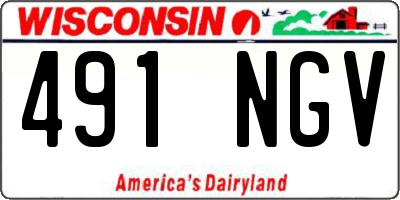 WI license plate 491NGV