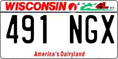WI license plate 491NGX