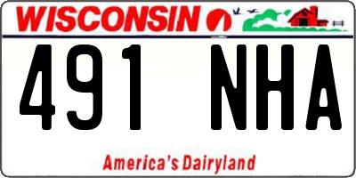 WI license plate 491NHA