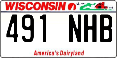 WI license plate 491NHB