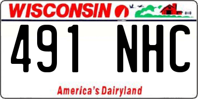 WI license plate 491NHC