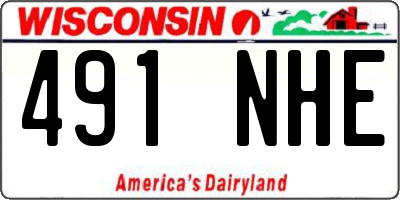 WI license plate 491NHE