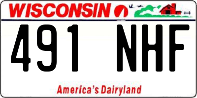 WI license plate 491NHF