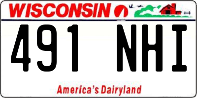 WI license plate 491NHI