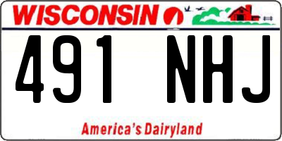 WI license plate 491NHJ