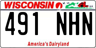 WI license plate 491NHN