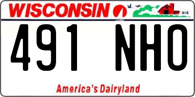 WI license plate 491NHO