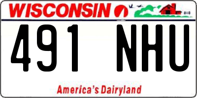 WI license plate 491NHU