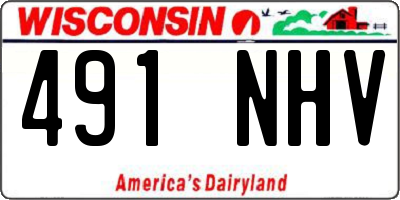 WI license plate 491NHV
